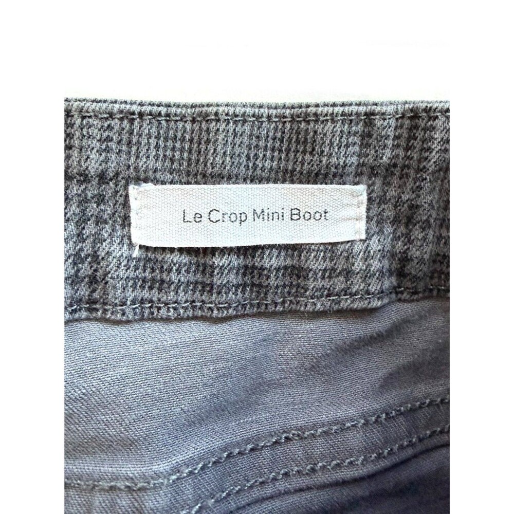 Frame Le Cropped Plaid Mini Bootcut Jeans - Picture 7 of 8